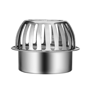 PVC内插50管110管阳台防堵地漏不锈钢过滤网天台地漏户外雨水斗75