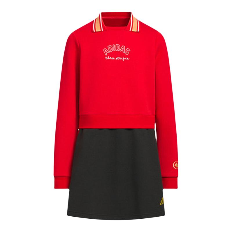 【自营】adidas阿迪达斯大童运动休闲长袖连衣裙KV6916