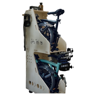 小木良品小布自行车收纳柜brompton双层收纳箱折叠车木箱停车架