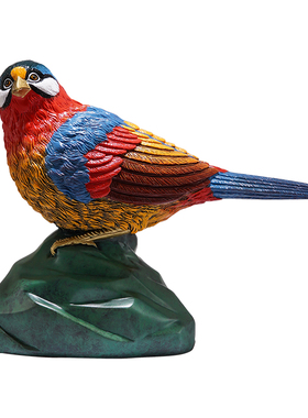 阿三铜艺酒柜黄铜鸟摆件