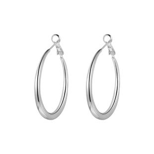 999纯银针圈圈耳环女高级感素圈耳夹大圈圈轻奢耳钉耳圈爆款耳饰