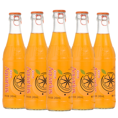 橙汁玻璃瓶果汁饮料碳酸汽水整箱