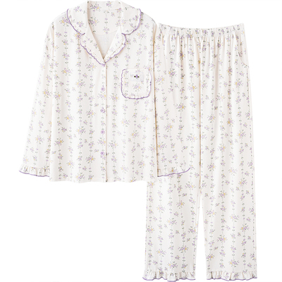 思莉莫代尔棉睡衣女款可外穿套装