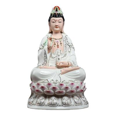 【感恩结缘优惠】《平安观音菩萨描金彩》佛像供奉家用