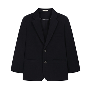 CHAN MONTH美式复古黑色休闲西服男秋季潮牌正装宽松西装外套