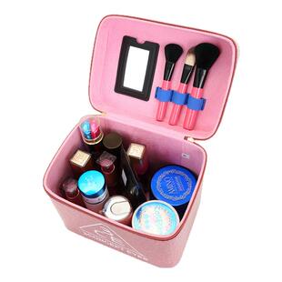 高档3ce化妆包韩版专业大容量化妆箱便携防水护肤品收纳盒带镜子