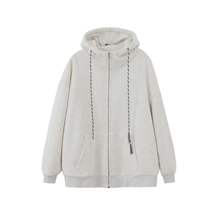 长袖卫衣男加绒加厚保暖连帽卫衣自发热抗起球休闲外套冬男抗静电