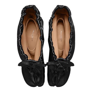 MaisonMargiela马吉拉Tabi羊皮革分趾抽绳踝靴子女8cm高跟鞋皮鞋