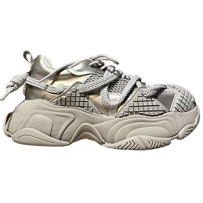 2025新款真皮拼接网面老爹鞋