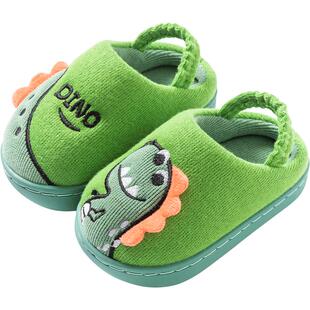 秋冬季宝宝棉拖鞋1-3岁2防滑室内家居婴幼儿男童小女孩儿童棉拖鞋