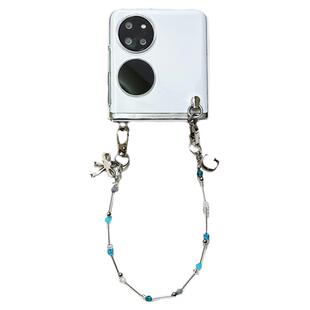 InTheCase 极细小清新iphone17ProMax素雅银管低饱和迷你串珠手机链带挂环防摔手机壳适用于苹果华为pocket2