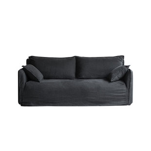 叕木 |布艺沙发白色日式侘寂风格北欧小户型多人位亚麻沙发可拆洗