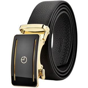 金利来皮带内扣男真皮自动扣商务休闲内穿式腰带磨砂扣头裤腰带