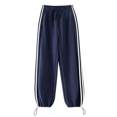 冬季高腰直筒小个子运动阔腿裤女