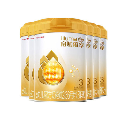 惠氏启赋蕴淳3段奶粉810g*6罐婴