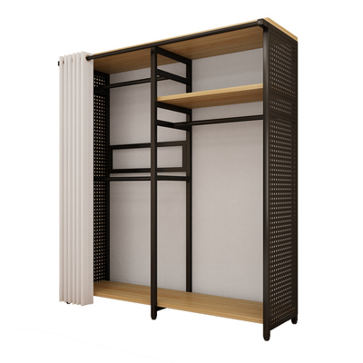 洞洞板衣帽架步入式衣柜挂衣架