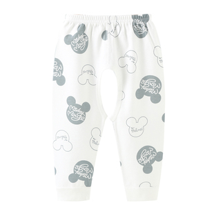 宝宝开裆裤春秋季裤子婴儿长裤纯棉薄款打底儿童秋裤男女童开档裤