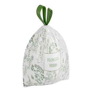 艾草手提垃圾袋免撕加厚加大家用带抽绳厨房专用塑料袋清洁袋子