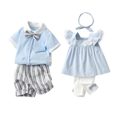 纯棉兄妹装韩版夏季两件套