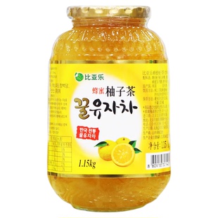 比亚乐蜂蜜柚子茶生姜茶大枣茶芦荟茶饮料果酱果汁罐装韩国进口