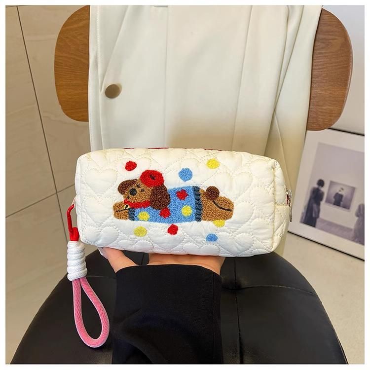 奶呼呼的笔袋初中生新款简约大容量高颜值ins风韩系文具袋女孩款