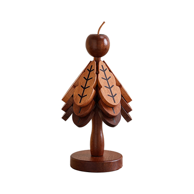 实木耐高温隔热垫防烫锅垫圣诞树