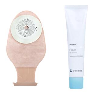 康乐保1902安舒造口袋一次性造瘘袋一件式大便袋12050防漏膏套装