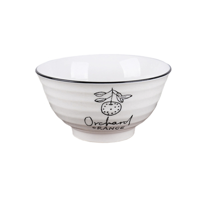 微瑕清仓ins高颜值釉下彩陶瓷碗