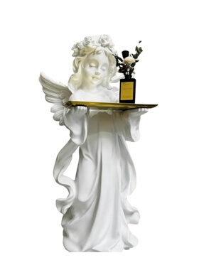 爱丽丝托盘天使树脂雕塑