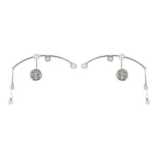 与君初相识纪云禾迪丽热巴同款耳环珍珠长流苏复古耳饰气质耳钉女