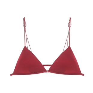 美背法式文胸三角杯小胸前扣内衣女无钢圈细肩带性感舒适胸罩薄款
