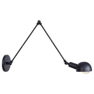 北欧双节臂三节伸缩铁艺复古装修会所床头咖啡馆卡座法国LED壁灯