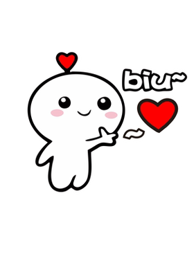 Biu卡通可爱贴花防水防晒