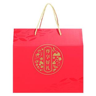 春节海鲜礼品盒子定制加印水果干货农产品土特产年货礼盒包装空盒