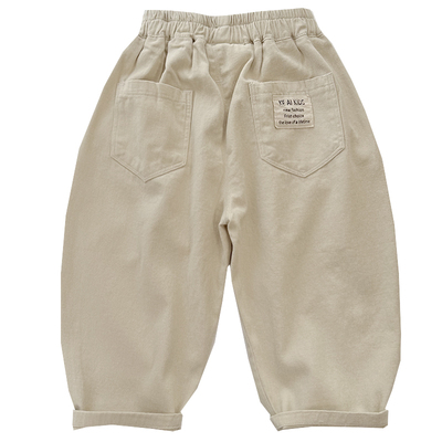 软fufu！儿童纯棉休闲长裤