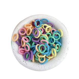 拇指发圈女童高弹力不伤发皮筋小女孩多巴胺色系扎头发头绳女宝宝