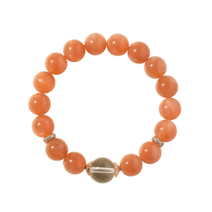 太阳石手串女天然日光石水晶手链金沙橙月光白水晶补火情侣款礼物