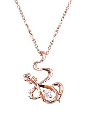 镶嵌锆石小众设计感百搭银项链