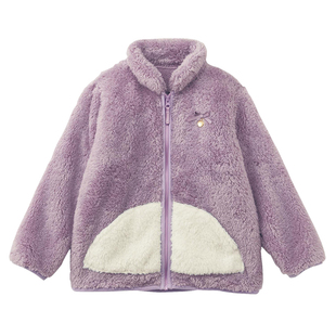 千趣会童装25年冬季女童甜美棉服儿童可爱风珊瑚绒保暖外套