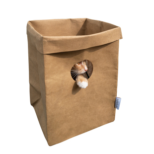 野人高宠物纸袋猫窝猫抓板可替换水洗牛皮纸不破收纳筐猫玩具纸箱