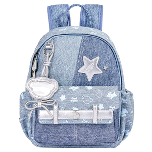 米菲时尚休闲牛仔小巧双肩包2026新款女式小众包包原创复古背包