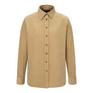 【棉100%】Scofield女装复古灯芯绒廓形衬衫叠穿衬衣2025秋冬新品
