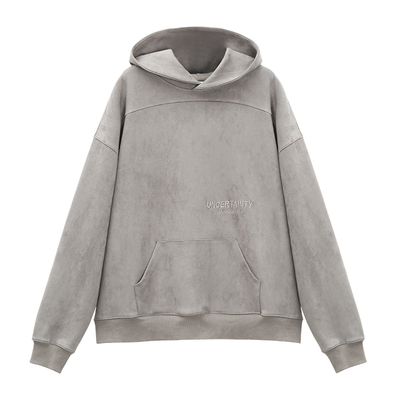 佐贝卡美式复古麂皮绒卫衣女连帽