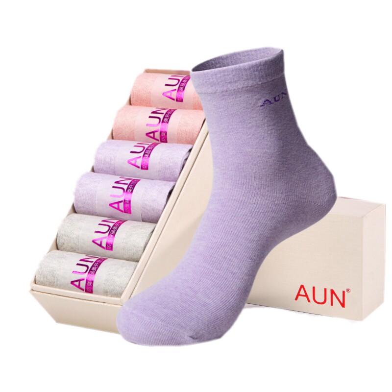 aun防臭纯棉女袜吸汗韩潮四季款