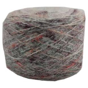 网红彩点马海毛羊毛线真丝手工编织DIY毛衣线中粗长毛雪花点幻彩