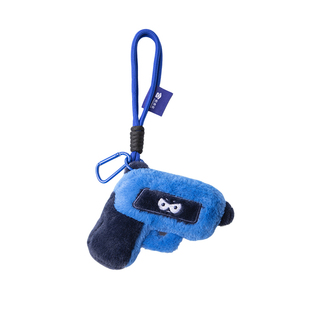 蜀黍家毛绒仿真手枪挂件幼儿园男女孩游戏道具礼物背包挂饰装饰品