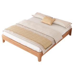 实木床无床头1米8双人床家用1.5米榻榻米排骨架可定制1.2单人床架