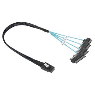 Mini SAS36P SFF-8087转8482 SATA 镀锡铜电脑硬盘电源传输连接线