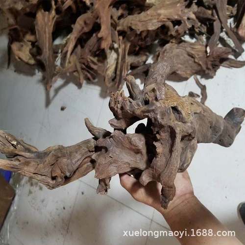 雨淋缸水族馆鱼缸造景装饰紫缸木aquarium柚木大中批发晒台号沉