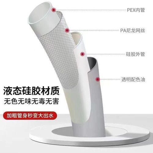 硅胶花洒软管防爆淋浴管喷头水管浴配件连接出水管通用热水器管霸